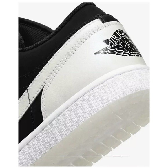 Nike Air Jordan 1 Low SE Diamond Shorts Black White Size 10.5 Mens DH6931-001 DS - Picture 8 of 11